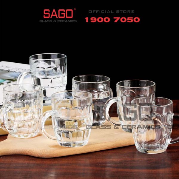  Union 217 - Ly thủy tinh Có Quai Union Beer Mug Glass 300ml | Thủy Tinh Cao Cấp Nhập Khẩu Thái Lan 