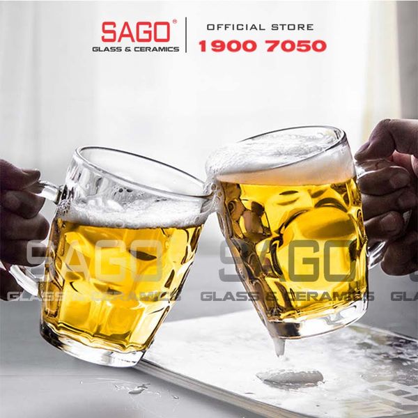  Union 217 - Ly thủy tinh Có Quai Union Beer Mug Glass 300ml | Thủy Tinh Cao Cấp Nhập Khẩu Thái Lan 