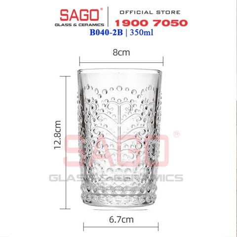  Deli DSKB040-2B - Ly Thủy Tinh Deli Whisky High Ball 350ml | Thủy Tinh Cao Cấp 