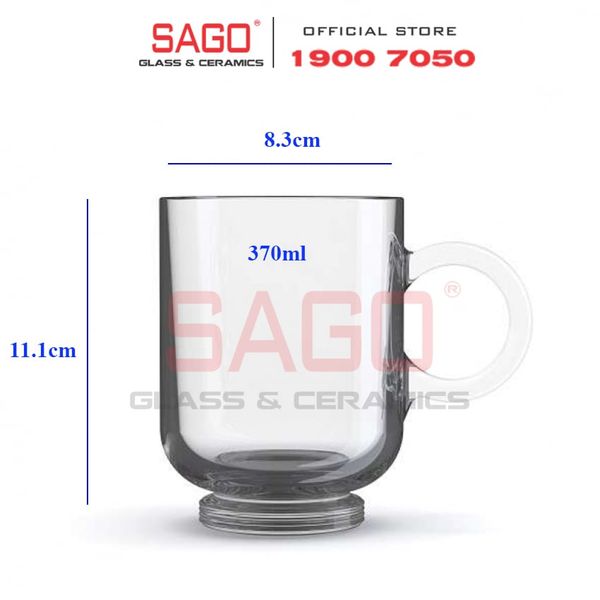  LIBBEY 830613 - Ly thủy tinh Libbey Sentido Americano 370ml | Nhập Khẩu E.U 