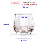  Ocean B22712 - Ly Thủy Tinh Ocean Jubilee Rock 340ml | Nhập Khẩu Thái Lan 