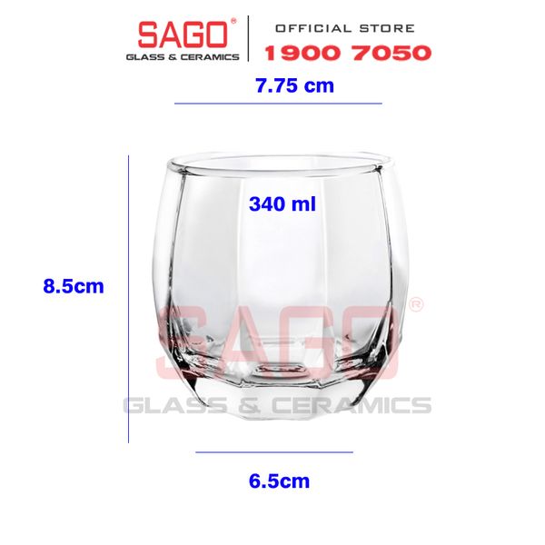  Ocean B22712 - Ly Thủy Tinh Ocean Jubilee Rock 340ml | Nhập Khẩu Thái Lan 