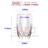  Ocean B22711 - Ly Thủy Tinh Ocean Jubilee Hi Ball 355ml | Nhập Khẩu Thái Lan 