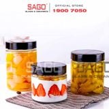  Hũ Thủy Tinh Tròn Trụ Nắp Thiết Dày | Tùy Chọn Dung Tích 
