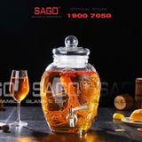  Chum Ngâm Rượu Thủy Tinh Long Phụng 6.0 Lít | Tùy Chọn Có hoặc không vòi 