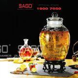  Chum Ngâm Rượu Thủy Tinh Long Phụng 8.0 Lít | Tùy Chọn Có hoặc không vòi 