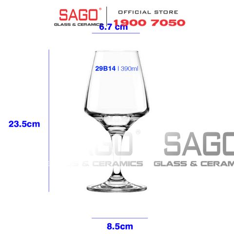  Ocean 1529B14 - Ly Thủy Tinh Ocean Craftmhan Stemware 390ml | Nhập Khẩu Thái Lan 