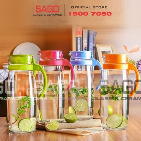  Ocean V20558G - Bình Nước Thủy Tinh Ocean Divano Pitcher 1660ml | Nhập Khẩu Thái Lan 