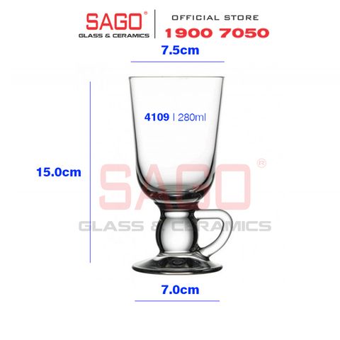  Pasabahce 44109 - Ly Thủy Tinh Pasabahce Irish Coffee 280ml | Nhập Khẩu Thổ Nhĩ Kỳ 