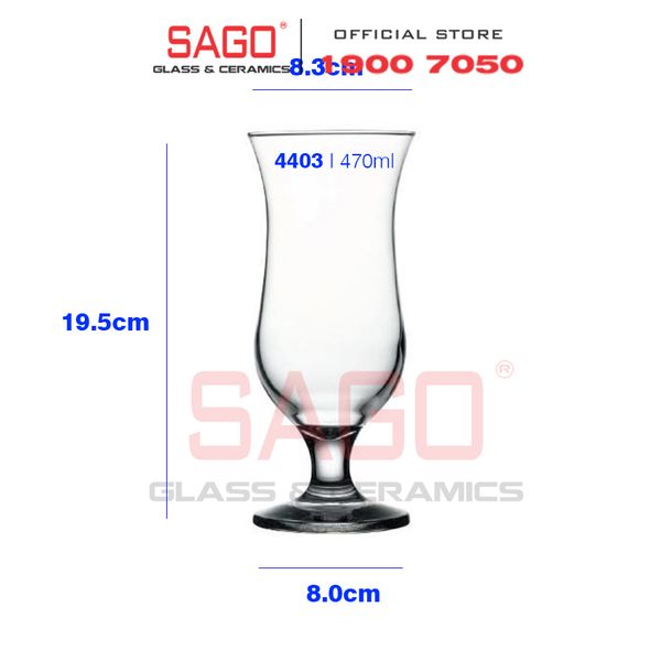  Pasabahce 44403 - Ly Thủy Tinh Pasabahce Hurricane 470ml | Nhập Khẩu Thổ Nhĩ Kỳ 