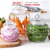  Hũ Thủy Tinh Sọc Nắp Thủy Tinh Đựng Thực Phẩm | Tùy Chọn Dung Tích 