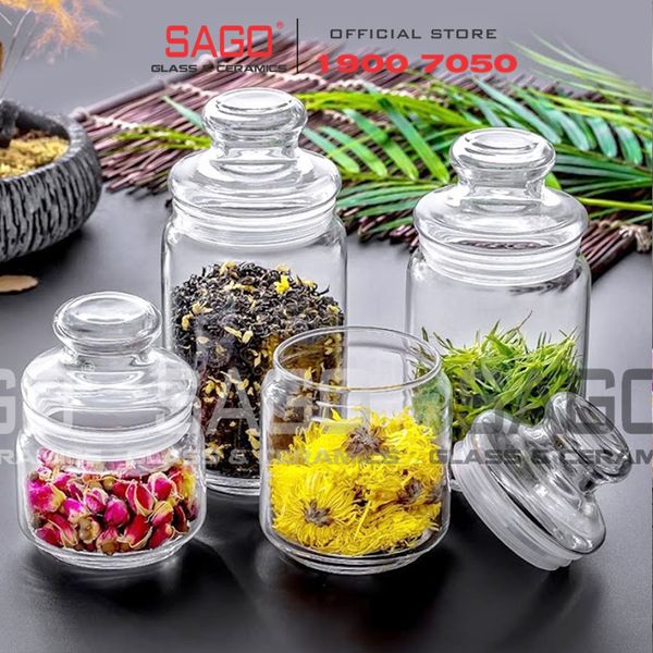  Hũ Thủy Tinh Ocean Pop Jar Glass Lid Cao Cấp | Nhập Khẩu Thái Lan , Tùy Chọn Dung Tích 