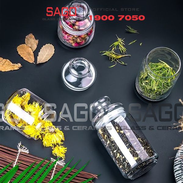  Hũ Thủy Tinh Ocean Pop Jar Glass Lid Cao Cấp | Nhập Khẩu Thái Lan , Tùy Chọn Dung Tích 