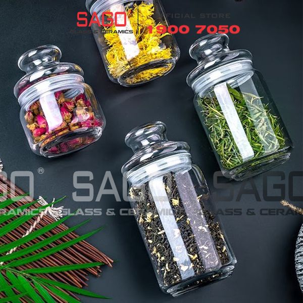  Hũ Thủy Tinh Ocean Pop Jar Glass Lid Cao Cấp | Nhập Khẩu Thái Lan , Tùy Chọn Dung Tích 