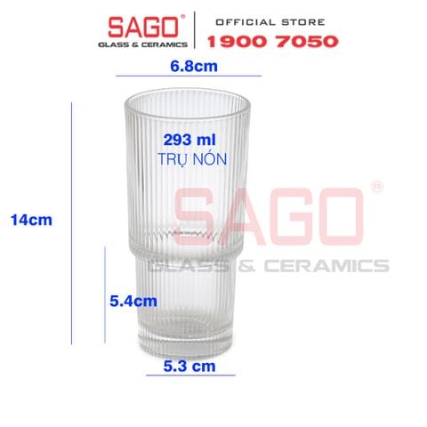  Deli TY7510-2 - Ly Thủy Tinh Deli Stripes Studio Empilable tumber Glass 293ml | Thủy Tinh Cao Cấp 