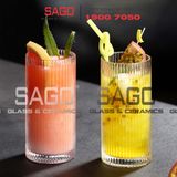  INS 314TH - Ly Thủy Tinh Sọc INS Stripes Islande Tumber Glass 350ml | Thủy Tinh Cao Cấp 