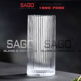  INS 314TH - Ly Thủy Tinh Sọc INS Stripes Islande Tumber Glass 350ml | Thủy Tinh Cao Cấp 
