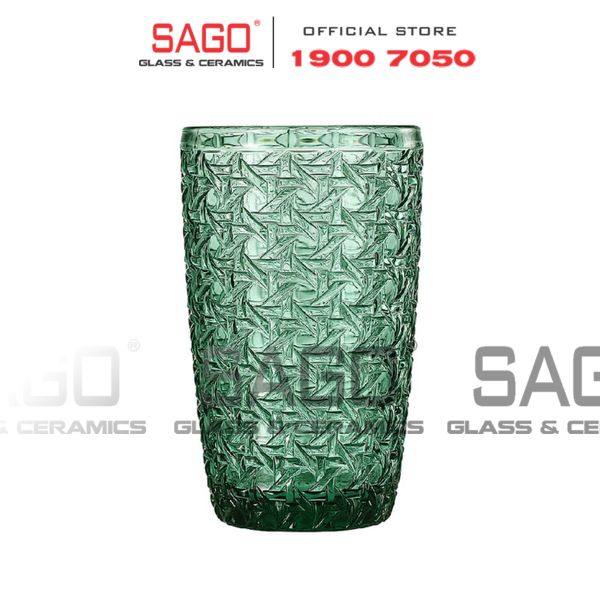  DELI DSKB172-2G - Ly Thủy Tinh Deli Beyond The Time Green Tumber Glass 380ml | Thủy Tinh Cao Cấp 