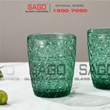  DELI DSKB172-1G - Ly Thủy Tinh Deli Beyond The Time Green Rock Glass 300ml | Thủy Tinh Cao Cấp 