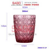  DELI DSKB172-1P - Ly Thủy Tinh Deli Beyond The Time Prink Rock Glass 300ml | Thủy Tinh Cao Cấp 