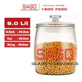  Chum Thủy Tinh Đựng Hạt , Đựng Gạo Nắp Thủy Tinh 9.0 Lít | Thủy Tinh Cao Cấp 