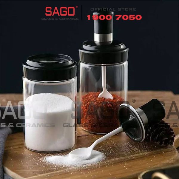  Hũ Thủy Tinh Gia Vị Có Thìa 250ml | Thủy Tinh Cao cấp 