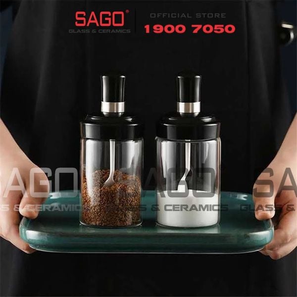  Hũ Thủy Tinh Gia Vị Có Thìa 250ml | Thủy Tinh Cao cấp 