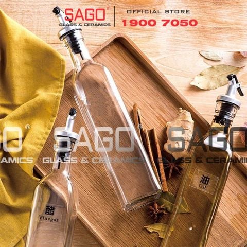  Chai Thủy Tinh Vuông 500ml Nắp Xịt Xì Dầu | Thủy Tinh Cao Cấp 