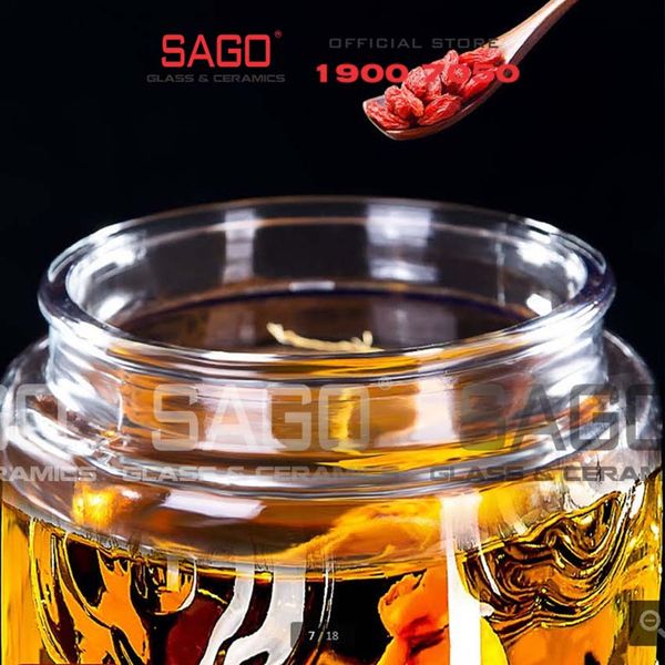  Bình Ngâm Rượu Trụ Rồng Nắp Thủy Tinh 12.0 Lít | Tùy Chọn Có hoặc không Vòi 