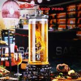  Bình Ngâm Rượu Trụ Trơn Nắp Thủy Tinh 19.0 Lít | Tùy Chọn Có hoặc không Vòi 