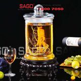  Bình Ngâm Rượu Trụ Trơn Nắp Thủy Tinh 3.0 Lít | Tùy Chọn Có hoặc không Vòi 