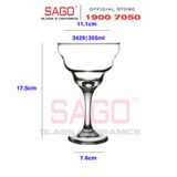  LIBBEY 3429 - Ly Thủy Tinh Libbey Splash 12 Oz Margarita 355ml | Nhập Khẩu USA 