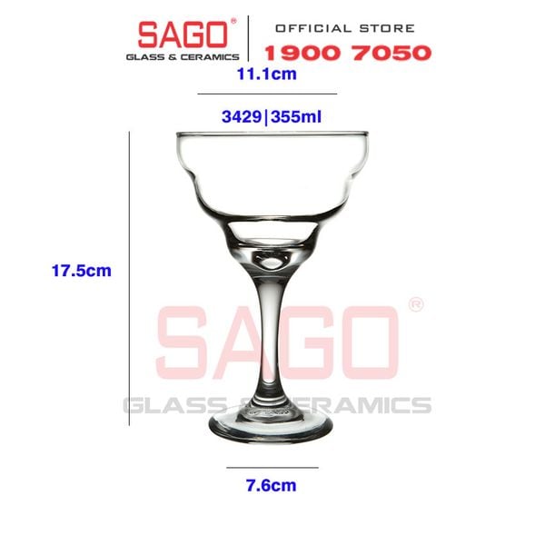  LIBBEY 3429 - Ly Thủy Tinh Libbey Splash 12 Oz Margarita 355ml | Nhập Khẩu USA 