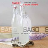  Chai Thủy Tinh Tròn Nắp Gài Thép | Tùy Chọn Dung Tích 
