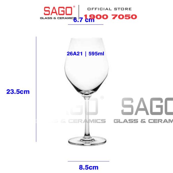  Ocean 1026A21 - Ly Thủy Tinh Ocean Sante Bordeaux 595ml | Nhập Khẩu Thái Lan 
