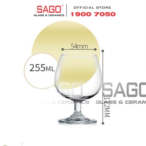  Ocean 1501X09 - Ly Thủy Tinh Ocean Classic Brandy 255ml | Nhập Khẩu Thái Lan 