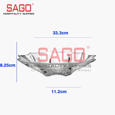  Deli DSGD2020-12 - Dĩa Thủy Tinh Deli Delisoga 33.3cm | Thủy Tinh Cao Cấp 