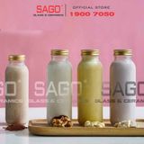  Chai Thủy Tinh Tròn Nắp Nhôm | Tùy Chọn Dung Tích 