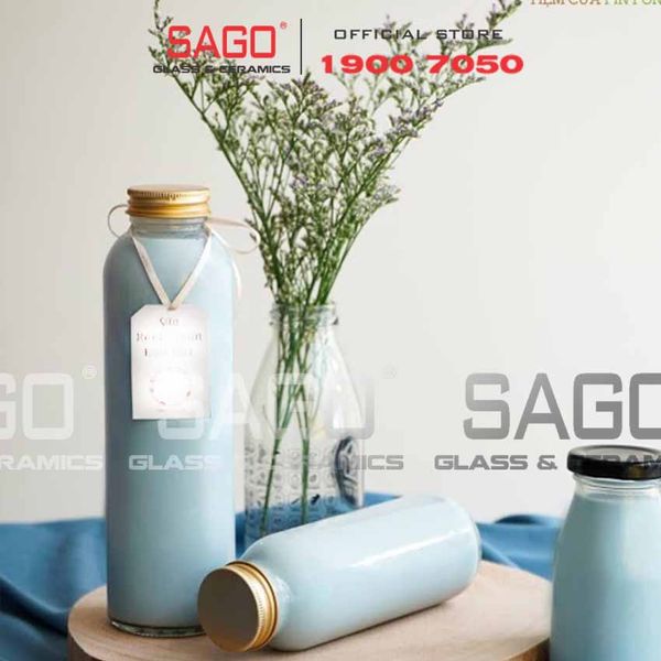  Chai Thủy Tinh Tròn Nắp Nhôm | Tùy Chọn Dung Tích 