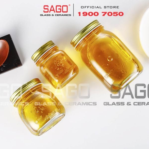  Hũ Thủy Tinh Gia Vị Mason Nắp Nhôm | Tùy Chọn Dung Tích 