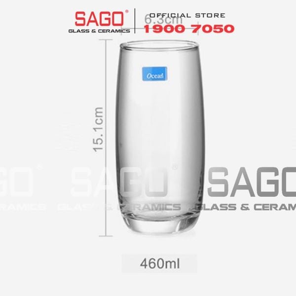 Ocean B13016 - Ly Thủy Tinh Ocean Ivory Hi Ball 460ml | Nhập Khẩu Thái Lan 