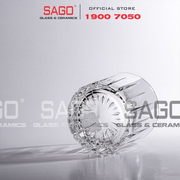  Ocean P03662 - Ly Thủy Tinh Ocean Traze PRE Double Rock 350ml | Nhập Khẩu Thái Lan 