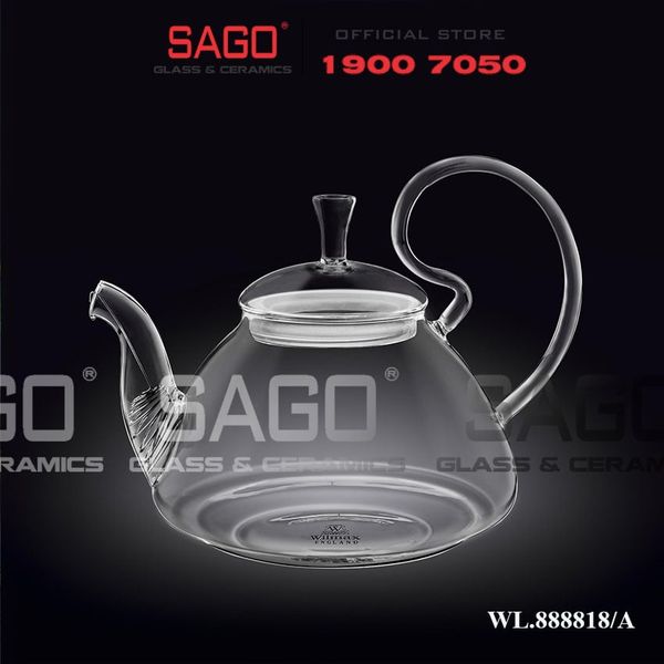  Wilmax England 888818/A - Bình Trà Thủy Tinh Wilmax Thermo Tea Pot 1200ml | Thủy Tinh Cao Cấp Chịu Nhiệt 