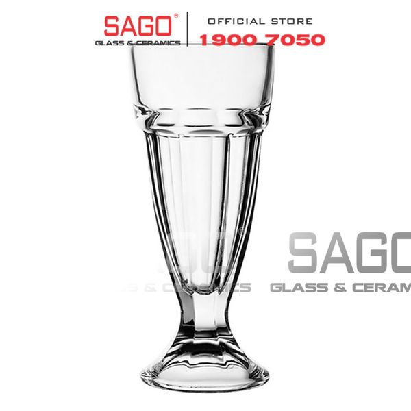  Deli BQL024 - Ly Thủy Tinh Deli Alaska Soda Sọc Ngắn 320ml | Thủy Tinh Cao Cấp 