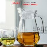  Deli EH1028/L7 - Bộ 06 Ly + Bình Nước Thủy Tinh Deli Pitcher 1300ml | Chặt Góc 