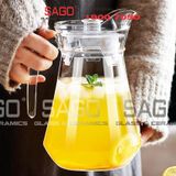  Deli EH1028 - Bình Nước Thủy Tinh Deli Pitcher 1300ml |  Chặt Góc 