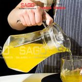  Deli EH1028/L7 - Bộ 06 Ly + Bình Nước Thủy Tinh Deli Pitcher 1300ml | Chặt Góc 
