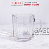  Union 345 - Ly Thủy Tinh Sọc Có Quai Union Tea Cup Stripes Glass 295ml | Thủy Tinh Cao Cấp Nhập Khẩu Thái Lan 