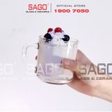  Union 345 - Ly Thủy Tinh Sọc Có Quai Union Tea Cup Stripes Glass 295ml | Thủy Tinh Cao Cấp Nhập Khẩu Thái Lan 