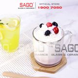  Union 345 - Ly Thủy Tinh Sọc Có Quai Union Tea Cup Stripes Glass 295ml | Thủy Tinh Cao Cấp Nhập Khẩu Thái Lan 